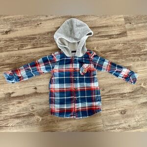 Carhartt Kid's Flannel Button-Front Hooded Shirt 2t